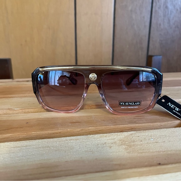 Black/Pink Color Fade Sunglasses - Picture 12 of 14